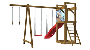 Детская  деревянная площадка   SportBaby-4