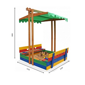 Песочница деревянная цветная