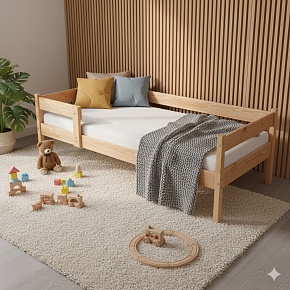 Ліжечка дитячі від 6 років ЛіжкоТиша 80х180 сосна