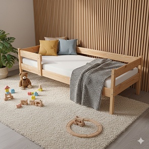 Ліжечка дитячі від 6 років ЛіжкоТиша 80х180 сосна