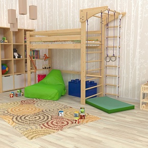 Спортивная кровать чердак (babyson 11) 80x190см