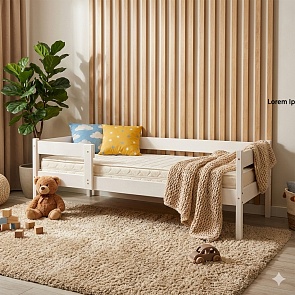 Ліжко в дитячу кімнату ЛіжкоТиша 80х190 Біла